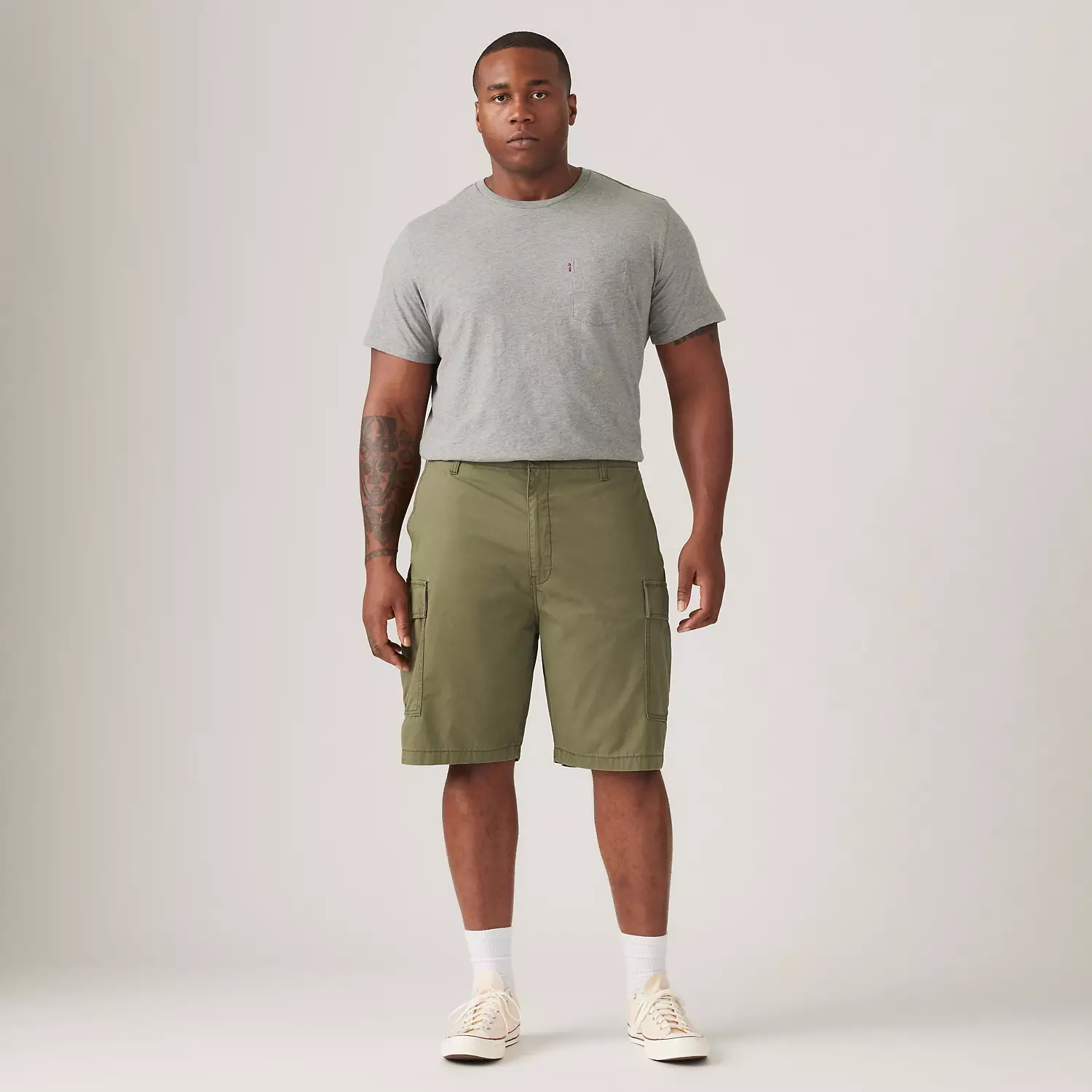 Легкие мужские шорты Carrier Cargo (для больших и высоких) Levi's, цвет Olive Night - Green — фото 2