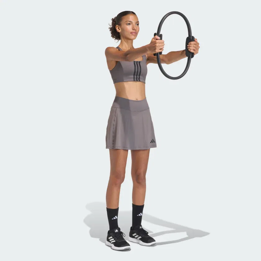 Женская короткая юбка adidas Optimé Workout Short, Charcoal — фото 3