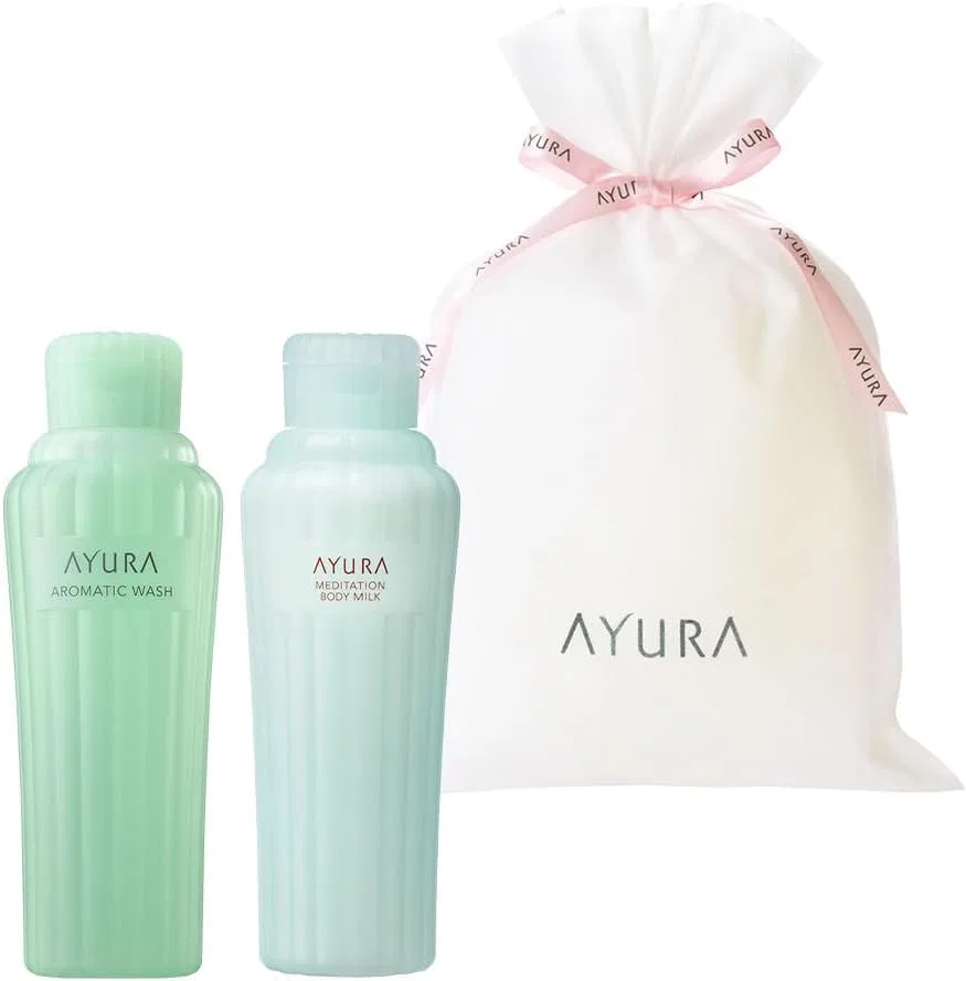 Подарочный набор для тела Ayura Healing Gift Wrapping Set: гель для душа Aroma Wash α 300 мл и молочко для тела Meditation Body Milk α 280 мл