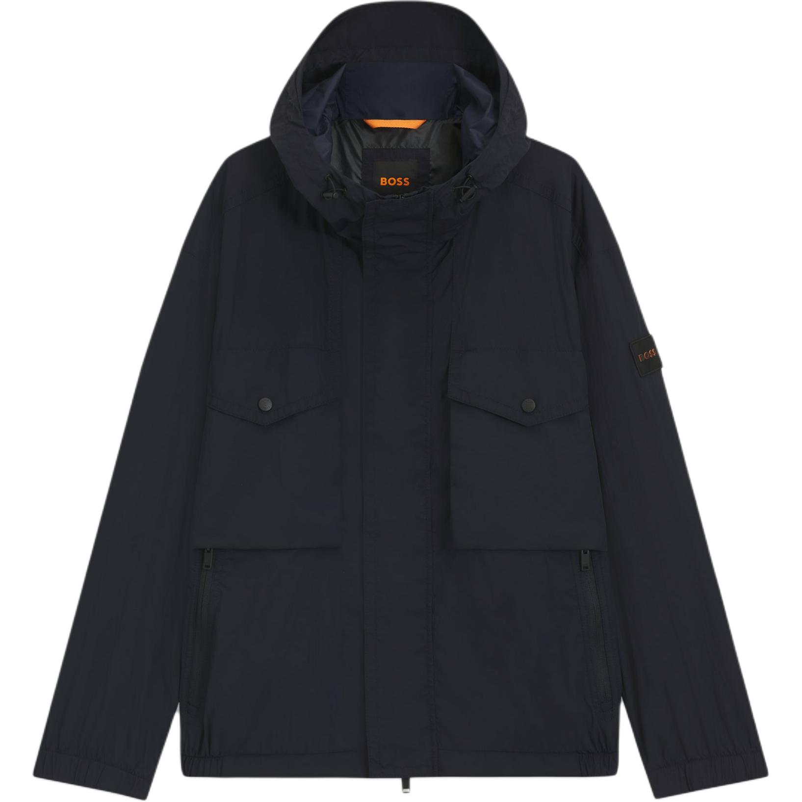 

HUGO BOSS Куртка с капюшоном с нашивкой логотипа Boss, Dark Blue