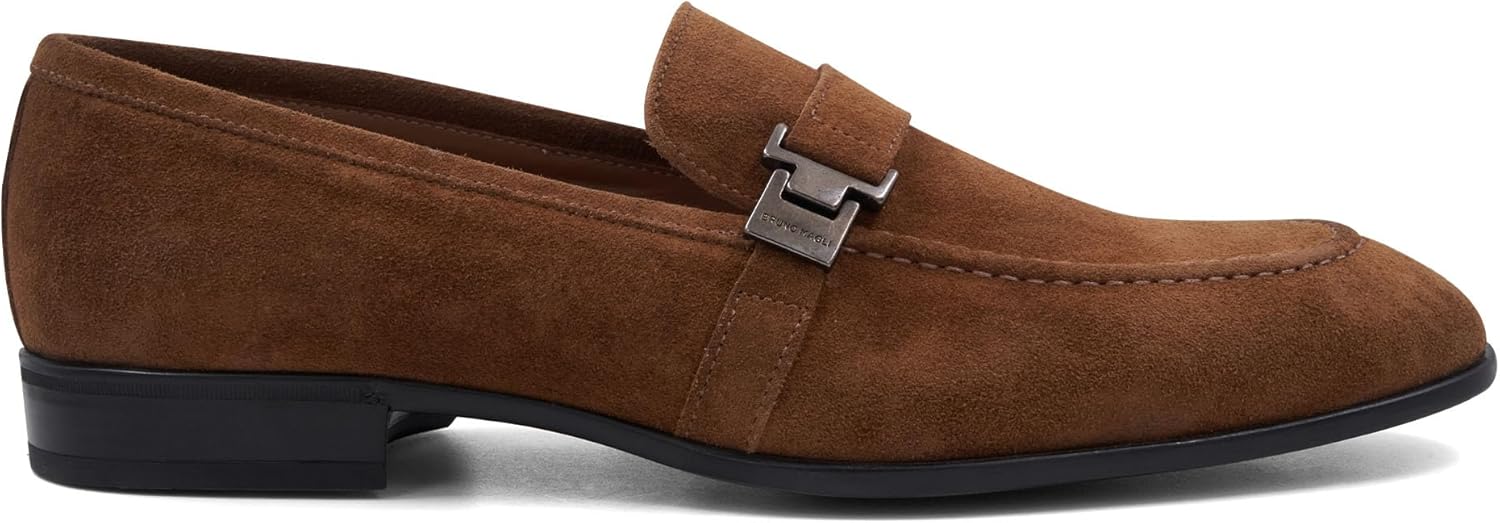 Мужские лоферы Bruno Magli Arlo, Cognac Suede — фото 2