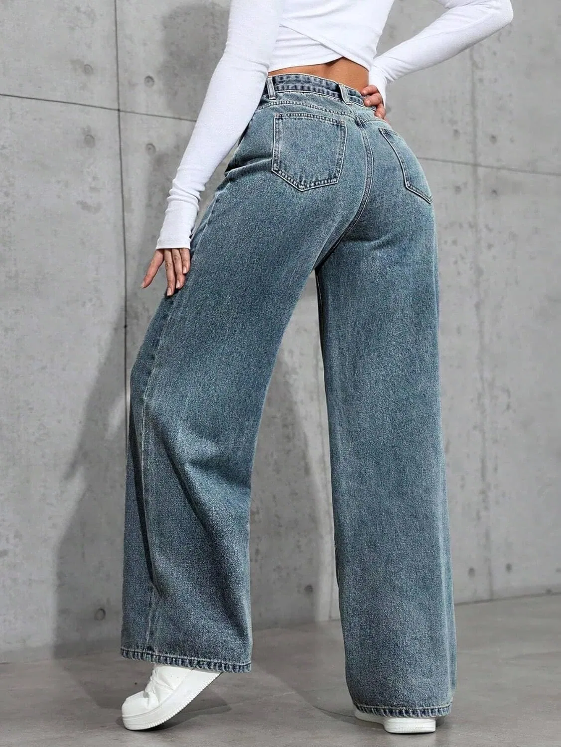 Джинсы свободные, Medium Wash — фото 2