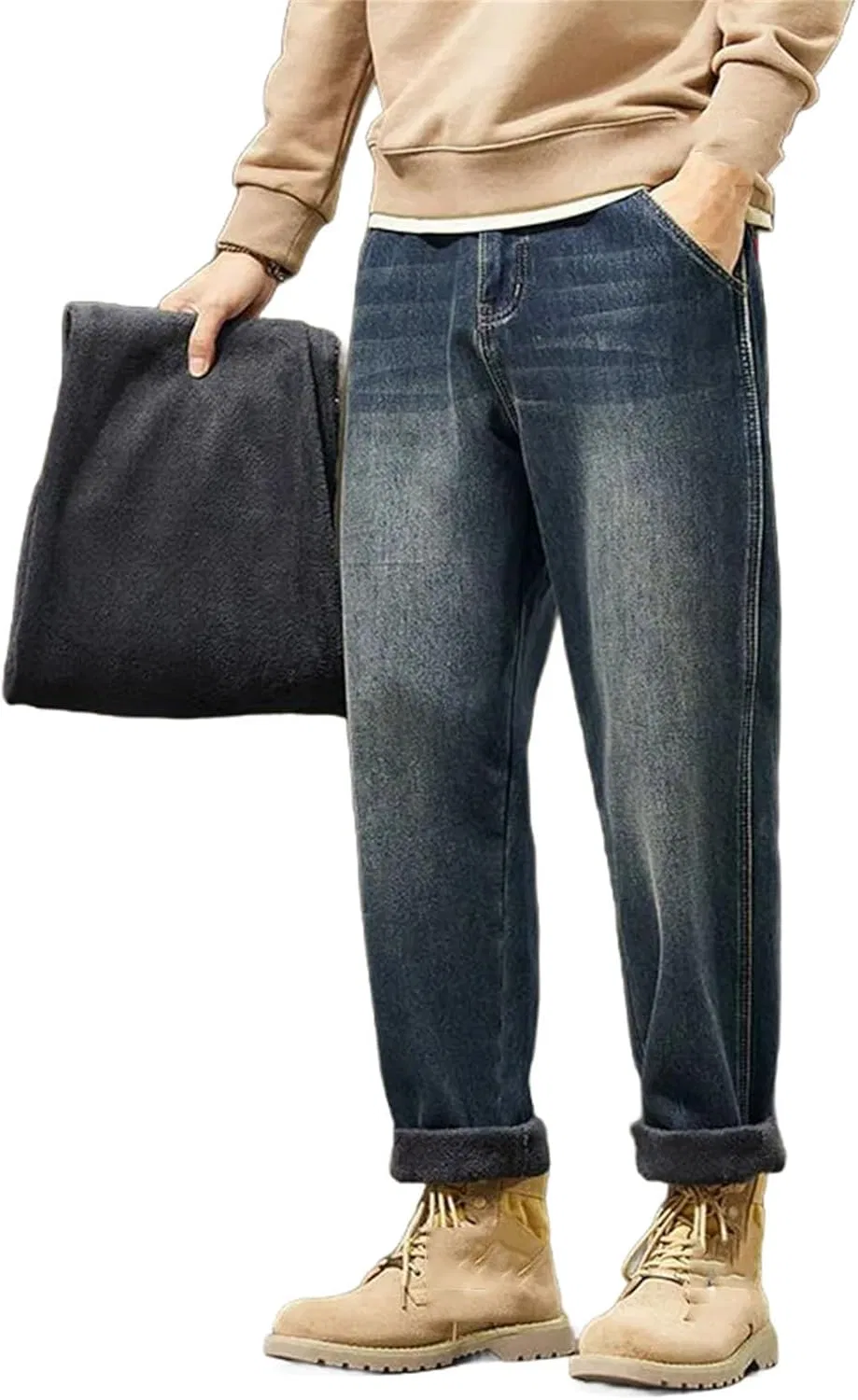Джинсы свободные Men's Velvet Harun, хуайцзюлань
