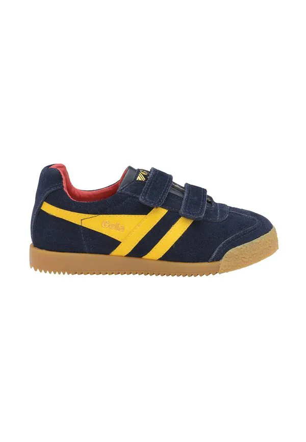 Кроссовки classics harrier с ремешком Gola, Bleu Marine Jaune Soleil Rouge