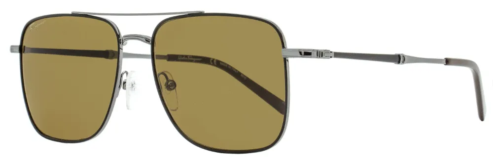 

266 Солнцезащитные очки в оправе пилота Ferragamo, серый