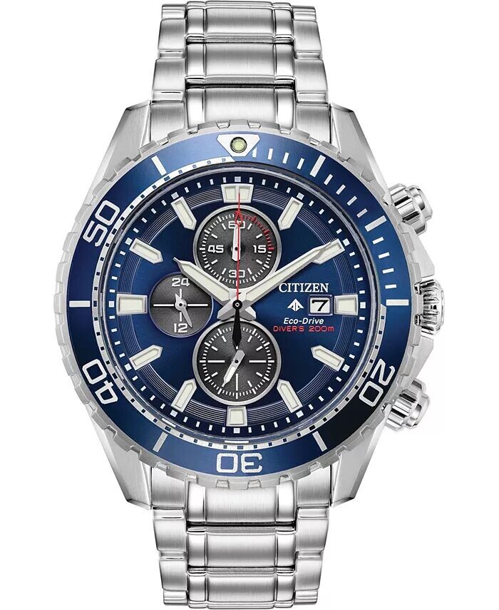 

Мужские часы Eco-Drive Promaster Diver с хронографом и браслетом из нержавеющей стали, 46 мм Citizen