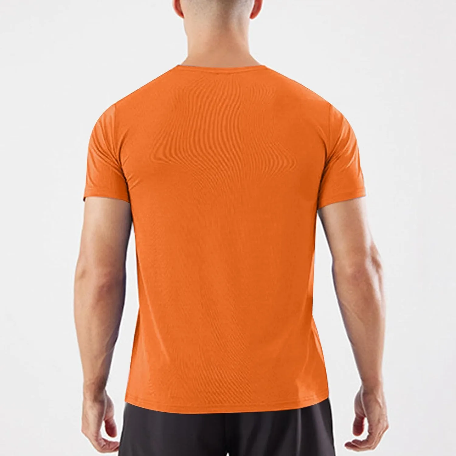 Мужская футболка с коротким рукавом Crewneck Quick Dry для тренировок — фото 4