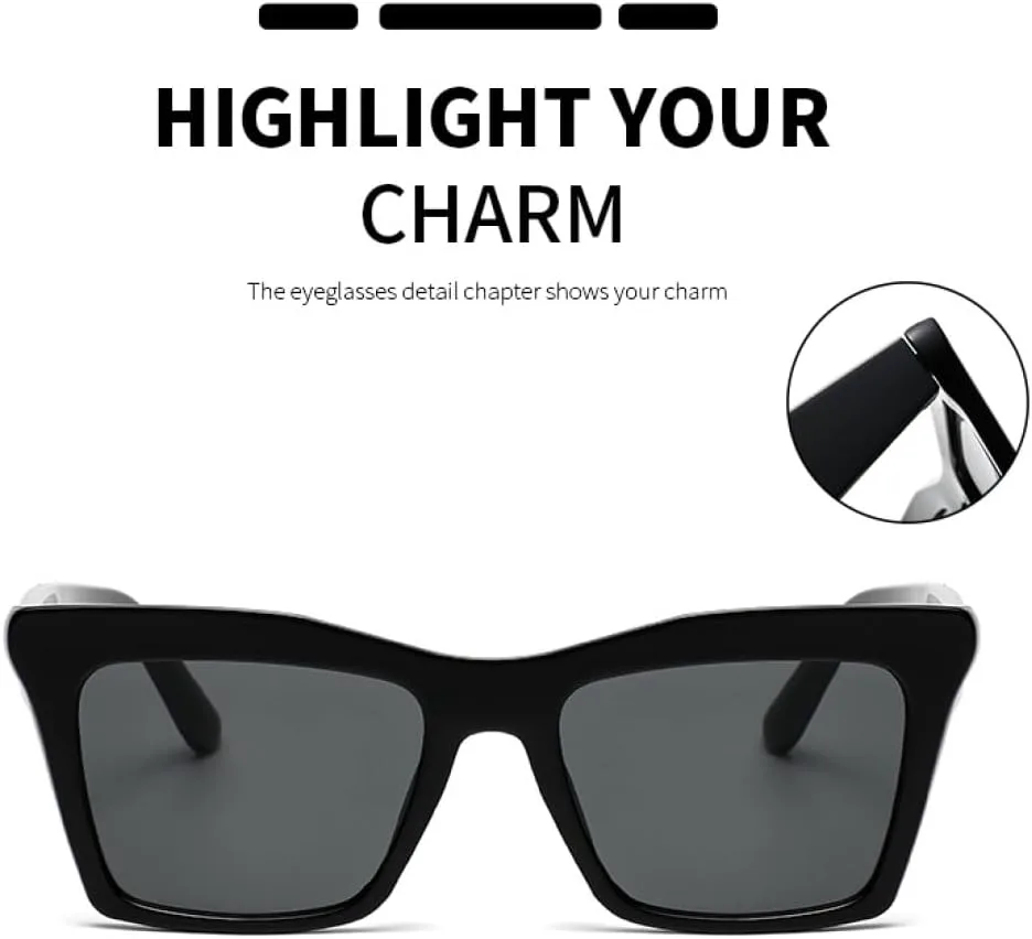 

LVTFCO Модные классические солнцезащитные очки для женщин, защита от УФ-излучения UV400, винтажные очки для мужчин, простые солнцезащитные очки для женщин, Clear Grey