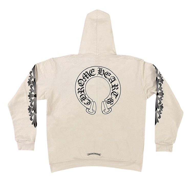 Худи Chrome Hearts Horseshoe Logo Zip Up Hoodie 'White', белый