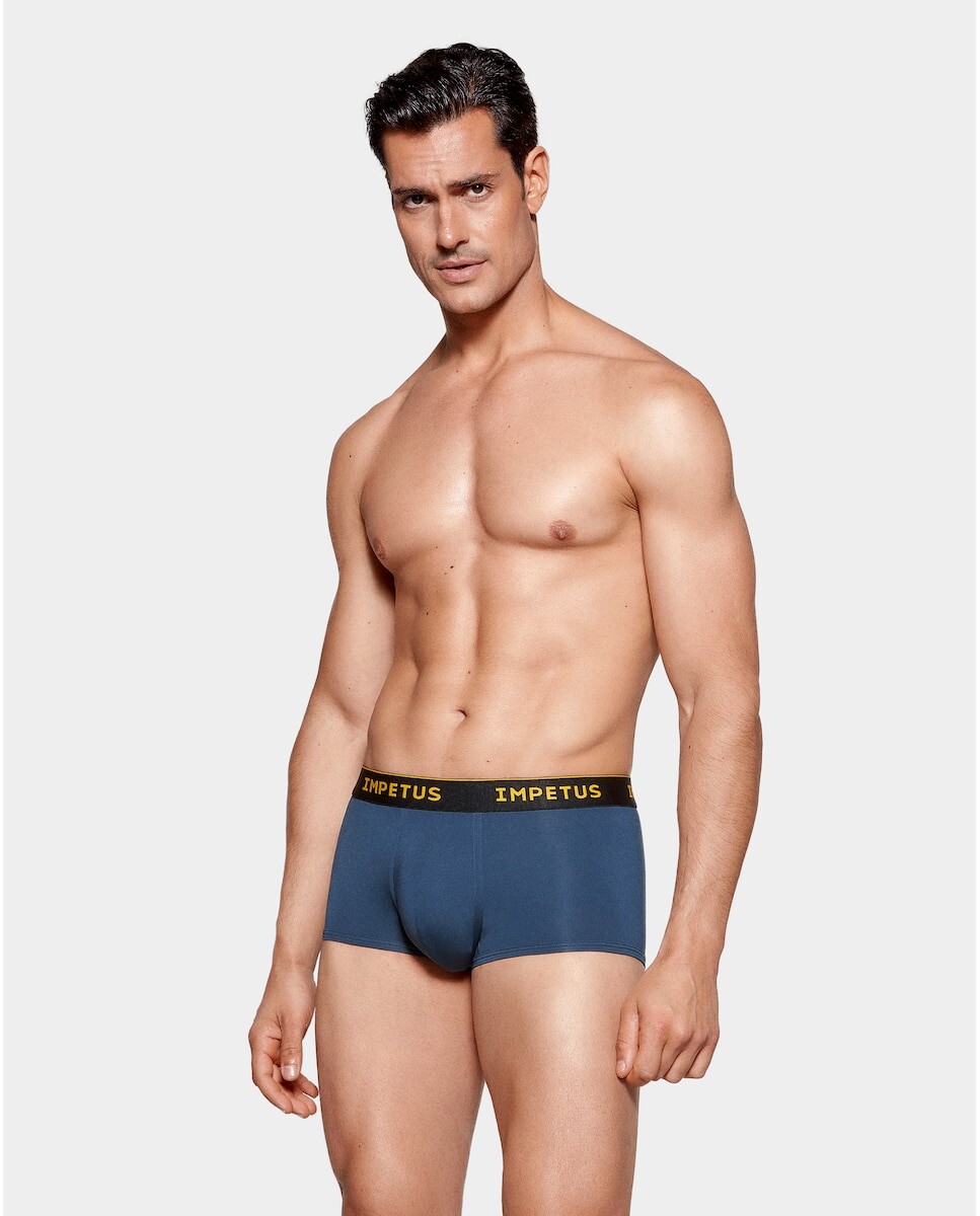 

Мужские вязаные боксеры серого цвета Impetus, синий