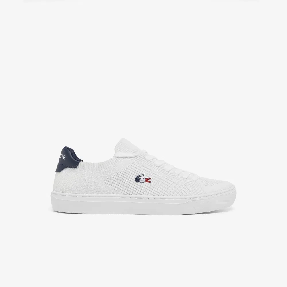 Мужские низкие кроссовки La Piquee 2.0 бело-тёмно-сине-красные от Lacoste