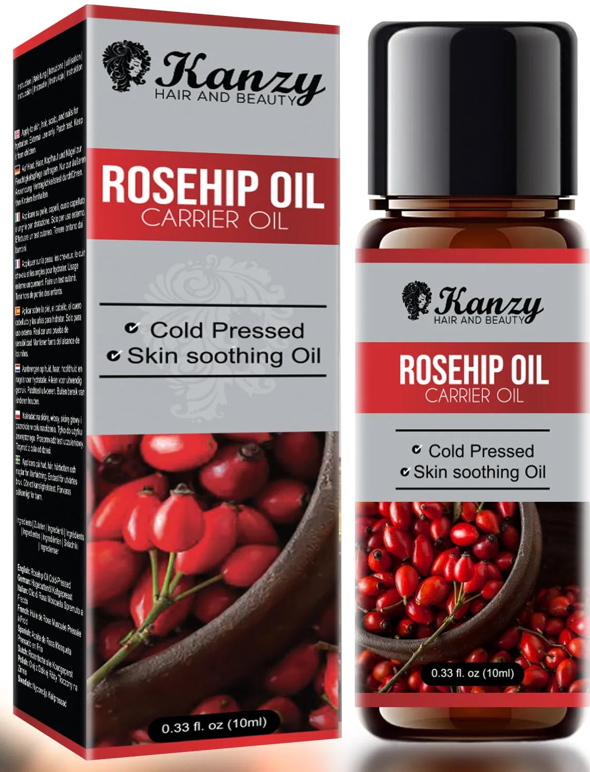 Масло для лица Kanzy Hair And Beauty — Масло шиповника холодного отжима от, 10 мл