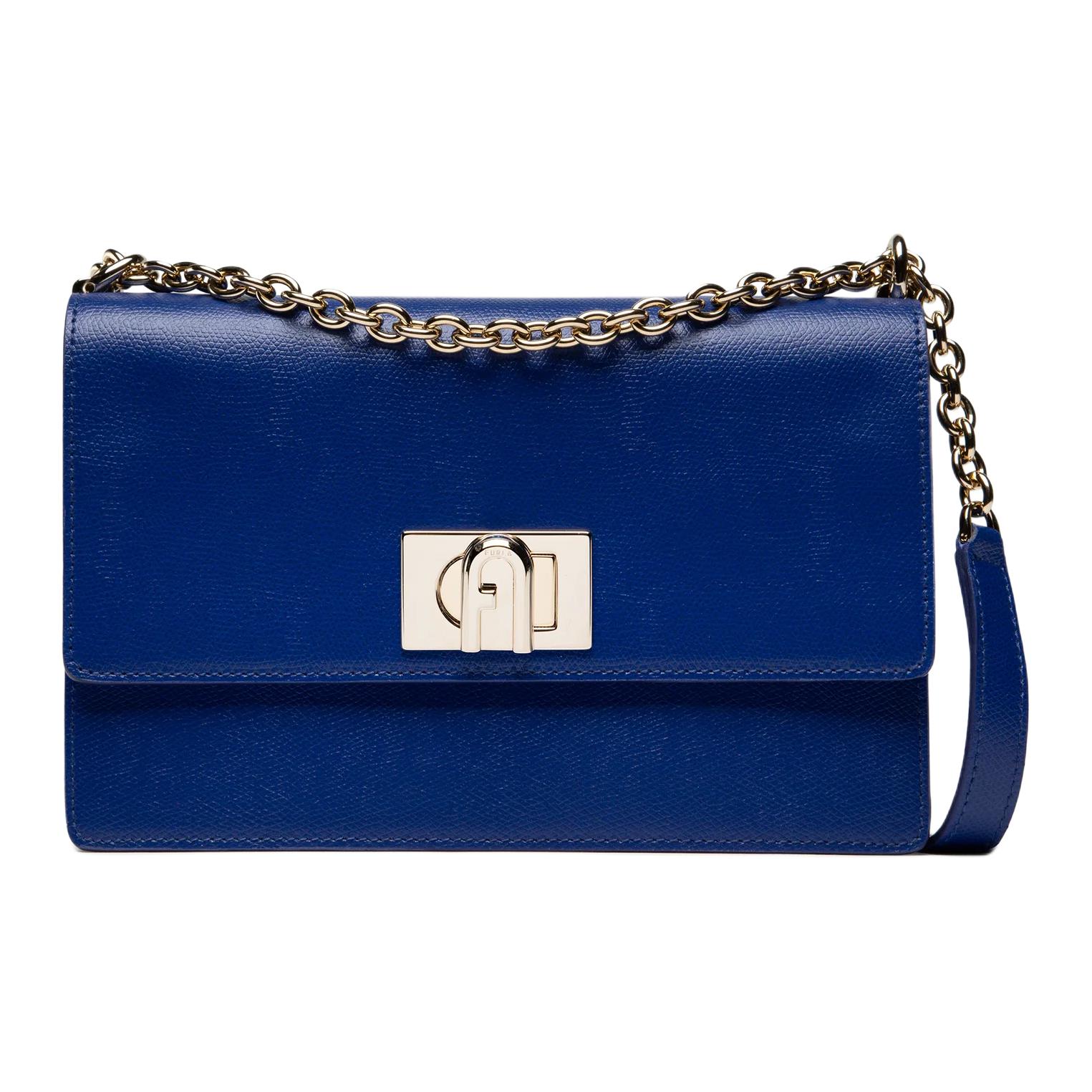 

Furla Кожаная сумка через плечо 1927 коллекции Маленькая женская сумка кроссбоди Морской синий
