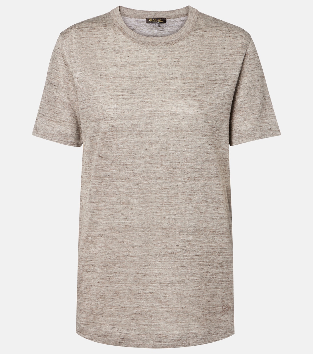 

Футболка из льняного джерси Gargano Loro Piana, Soft Taupe Mel