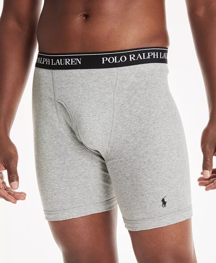 Комплект из 3 мужских трусов-боксеров классического кроя Polo Ralph Lauren, мультиколор — фото 2