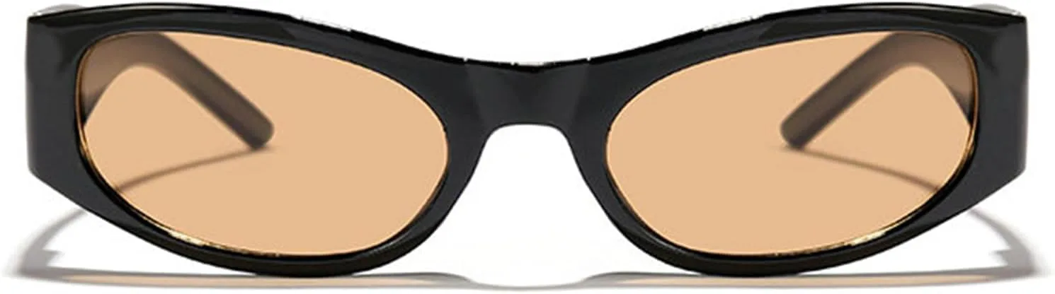 

Хелена Модные женские овальные солнцезащитные очки, роскошные, маленькие, коричневые, сексуальные, «кошачий глаз», винтажные, панк, очки для женщин helena, C2