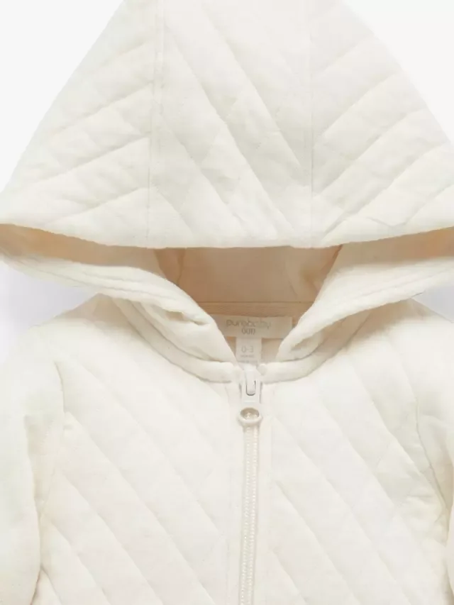 Детский стеганый комбинезон для коляски Baby Essentials, цвет пшеничный меланж Purebaby — фото 4