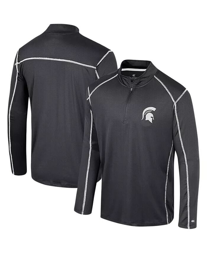 

Мужская черная ветровка с молнией в четверть Michigan State Spartans Cameron Colosseum