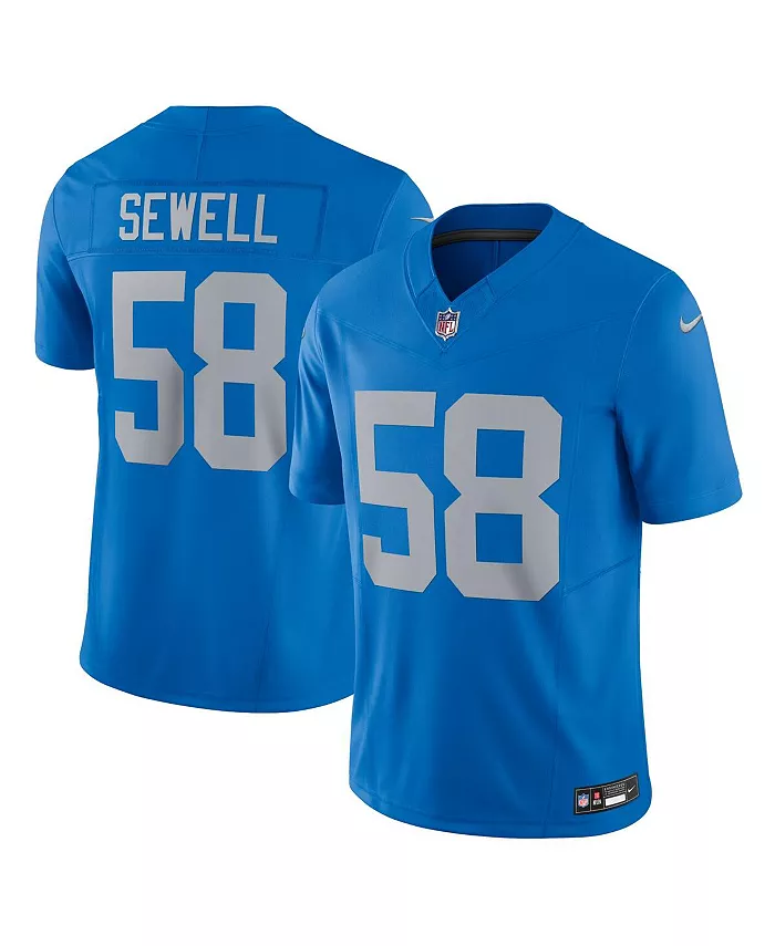

Мужская альтернативная лимитированная джерси Detroit Lions Vapor F.U.S.E. Penei Sewell Nike, синий