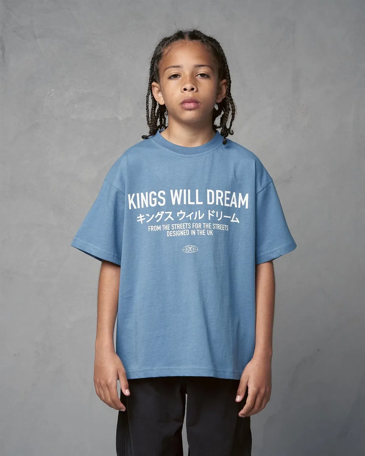 Футболка для мальчиков Oversized Fit Kings Will Dream, синий
