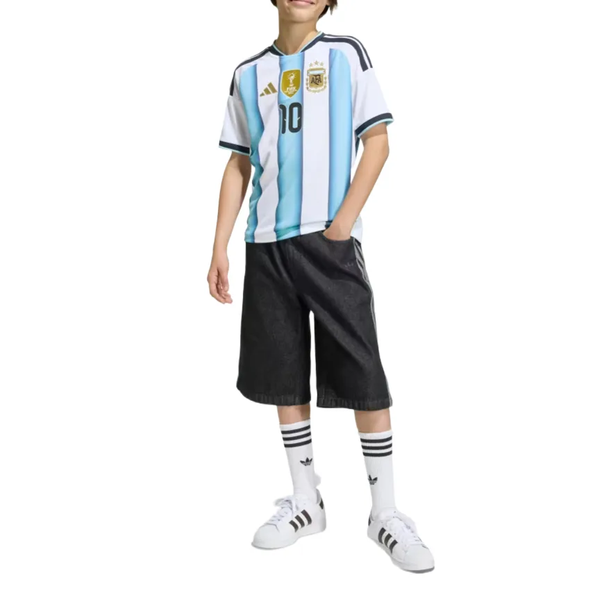 Детский топ Adidas, White/Ice Blue/Light Blue