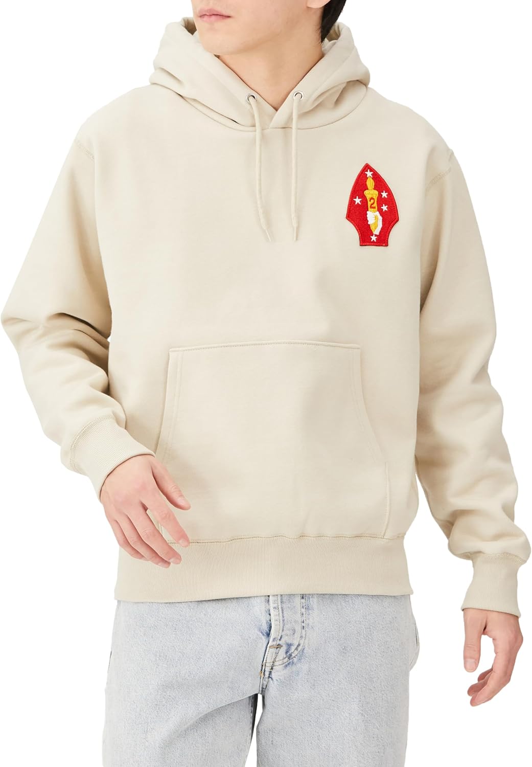 

Толстовка с капюшоном в стиле F, нашивка с гербом армии США, на флисовой подкладке, без застежки, цвет серый (stone), размер M F-Style