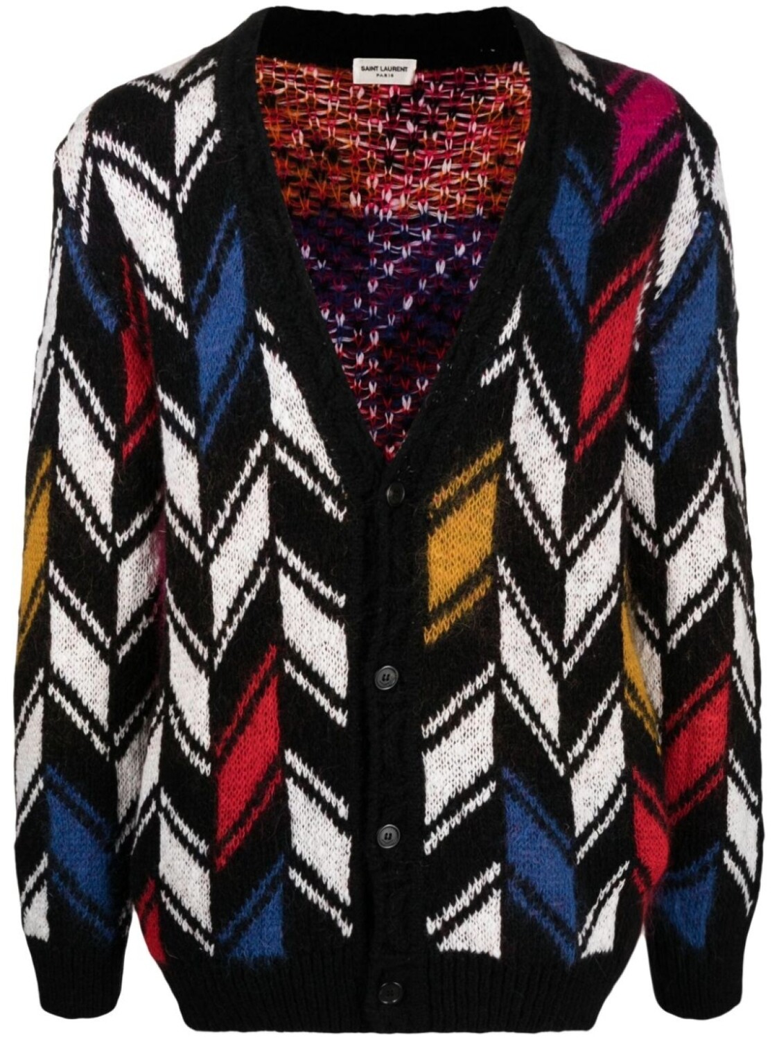 

Saint Laurent кардиган с узором, черный