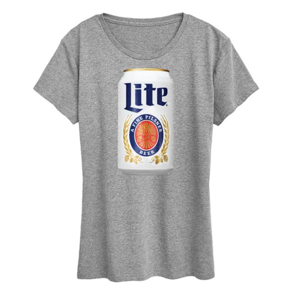

Женская футболка с принтом Miller Lite Can Licensed Character, серый