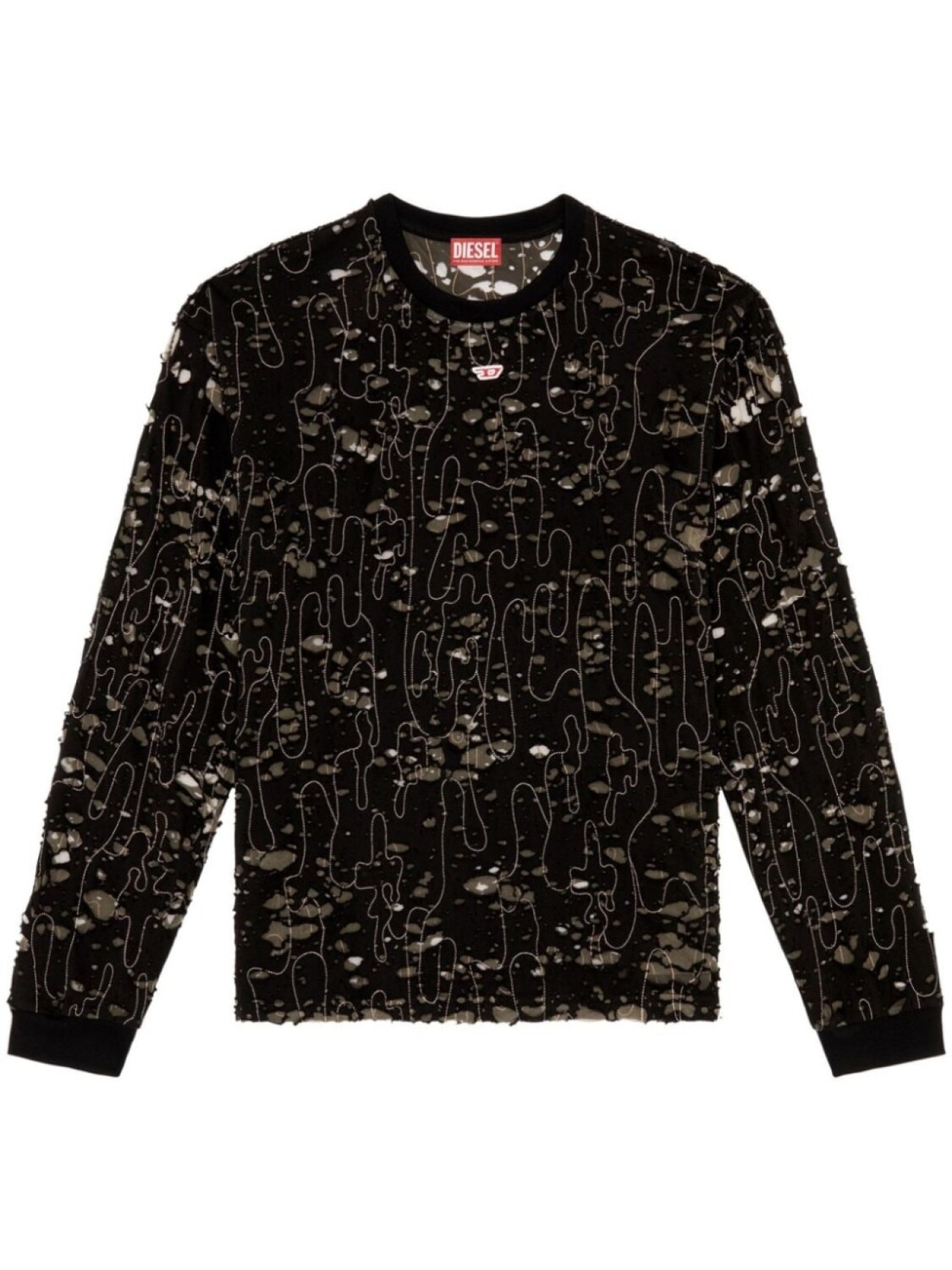 

Diesel футболка T-Boxt с эффектом потертости, черный