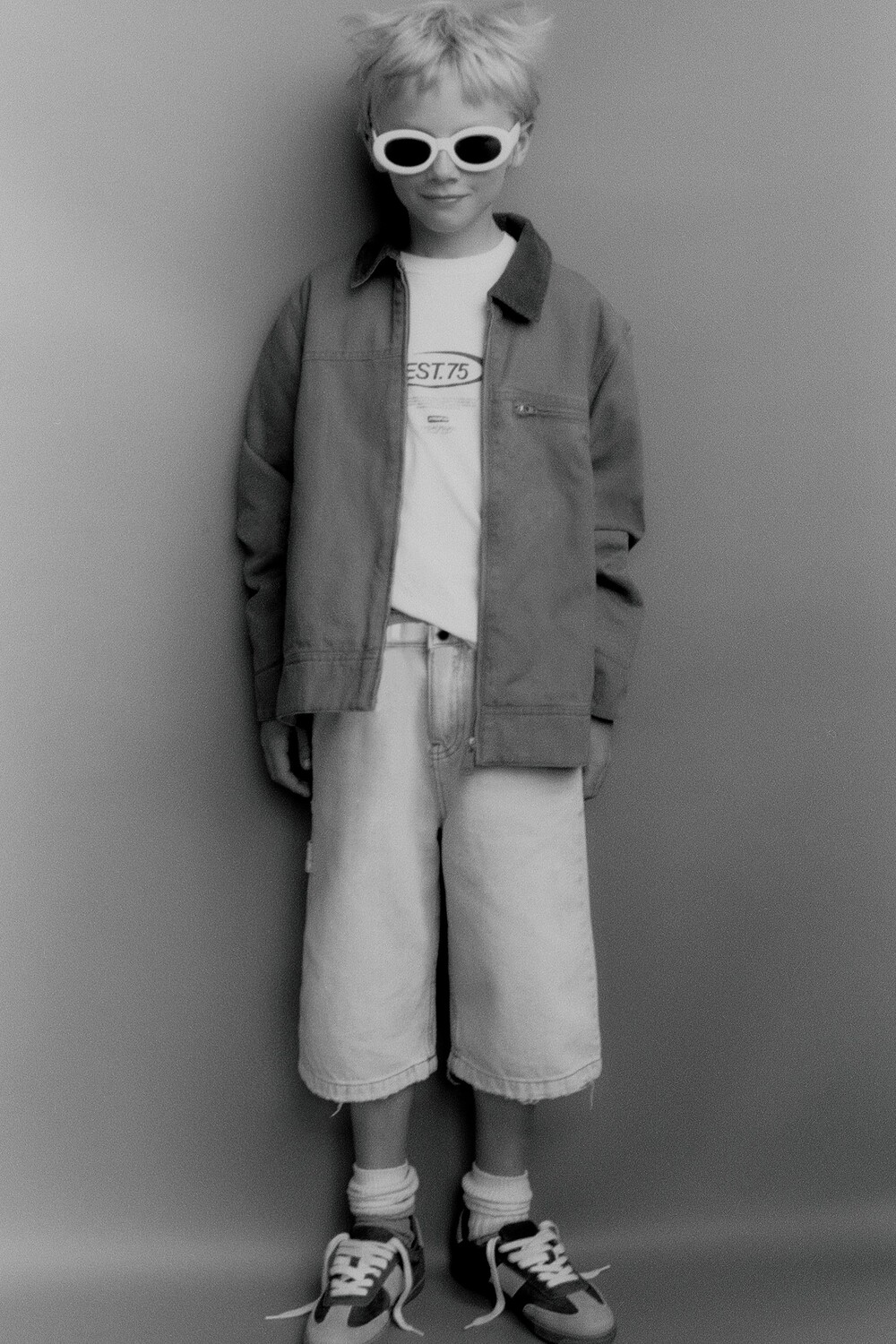 

Шорты-бермуды из джинса carpenter ZARA, средне-синий