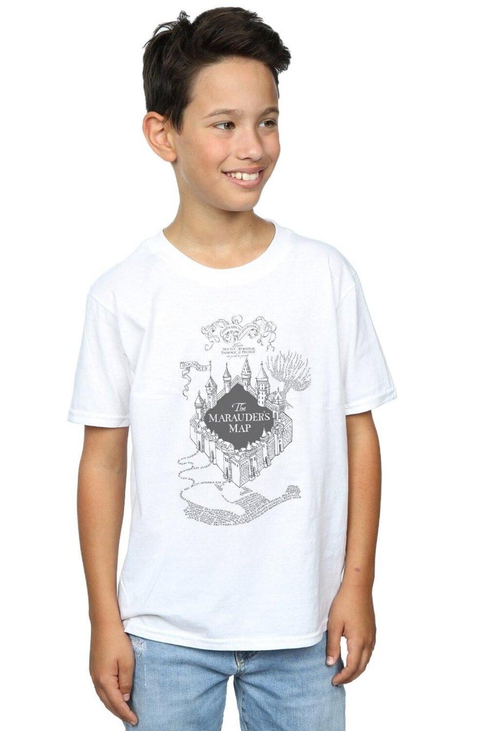 

Футболка с картой мародера Harry Potter, белый