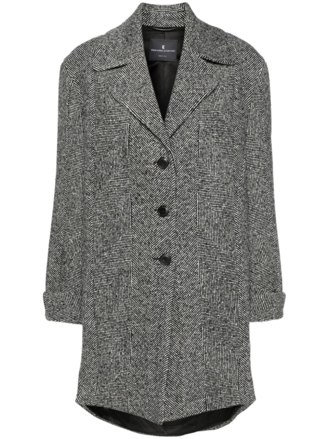 

Ermanno Scervino пальто с узором в елочку, черный