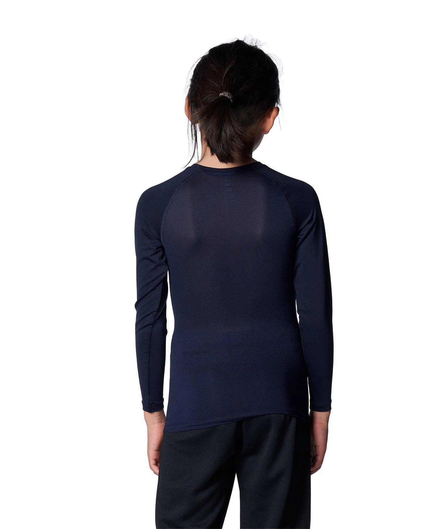 Детская футболка с длинным рукавом UNDER ARMOUR HeatGear Armour тёмно-синяя — фото 2