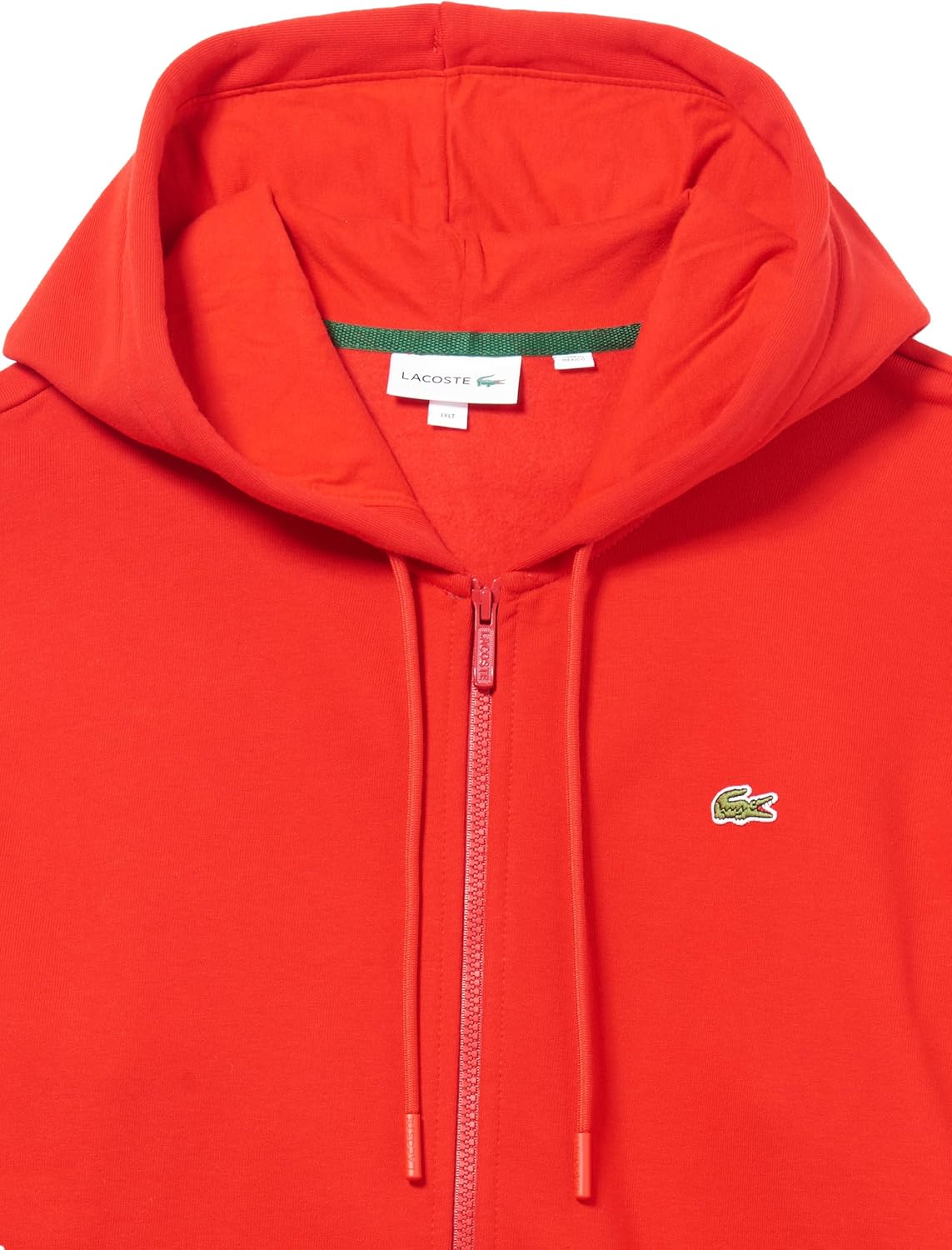 Lacoste мужская Tall Fit флисовая толстовка с капюшоном, Red — фото 2