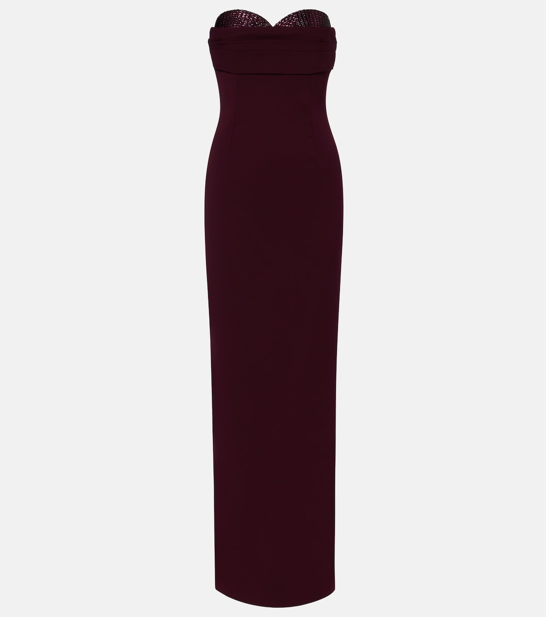 

Платье-корсет из кади с драпировкой и декором Roland Mouret, Mulberry