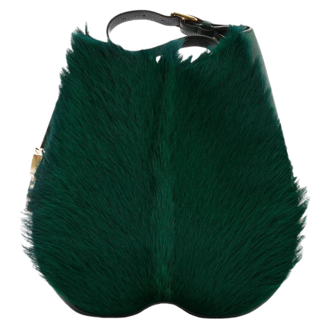 

Сумка через плечо из козьей и телячьей кожи для женщин Vine Green Burberry