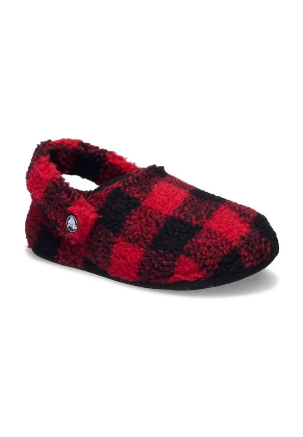Классические тапочки cozzy в клетку "буффало" для малышей Crocs, Varsity Red Black — фото 2