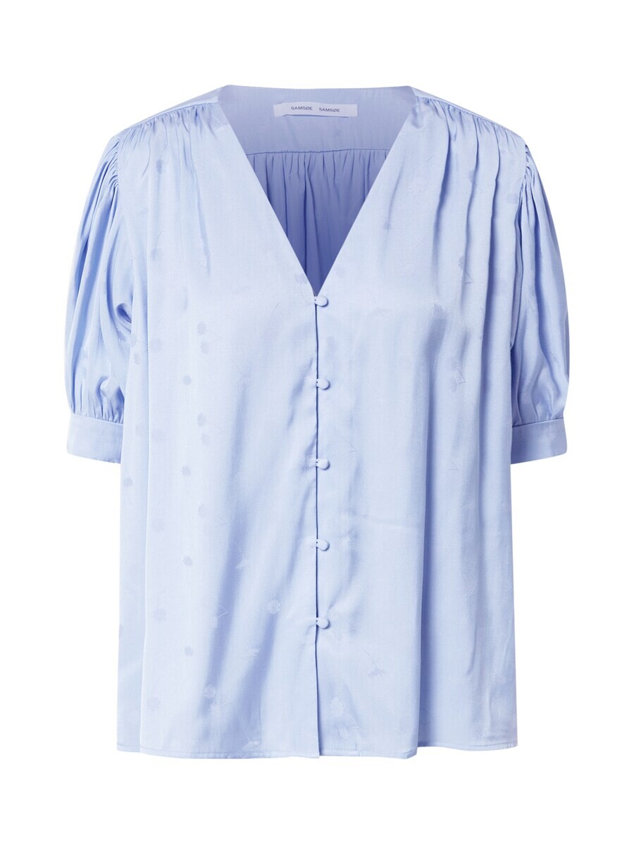 

Блузка с коротким рукавом Samsøe Samsøe Blouse Jetta, дымно-синий