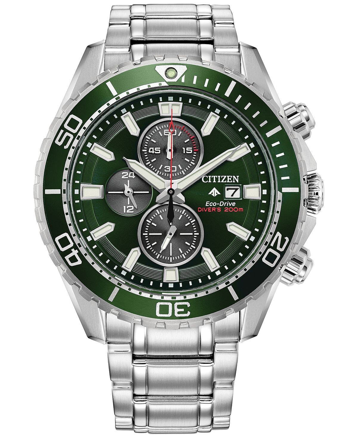 

Eco-Drive Мужские часы-хронограф Promaster Dive с браслетом из нержавеющей стали, 45 мм Citizen