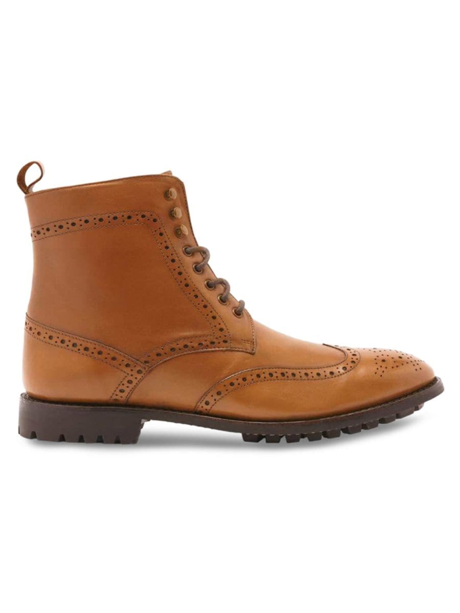

Кожаные оксфордские ботинки Grant Brogue с заклепками Anthony Veer, коричневый