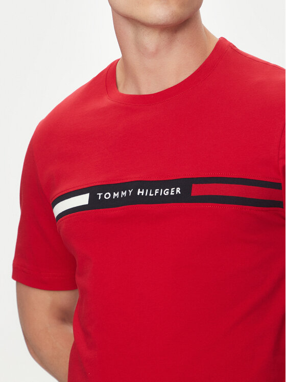 Футболка обычного кроя Chest Insert MW0MW36498 Tommy Hilfiger, красный — фото 4