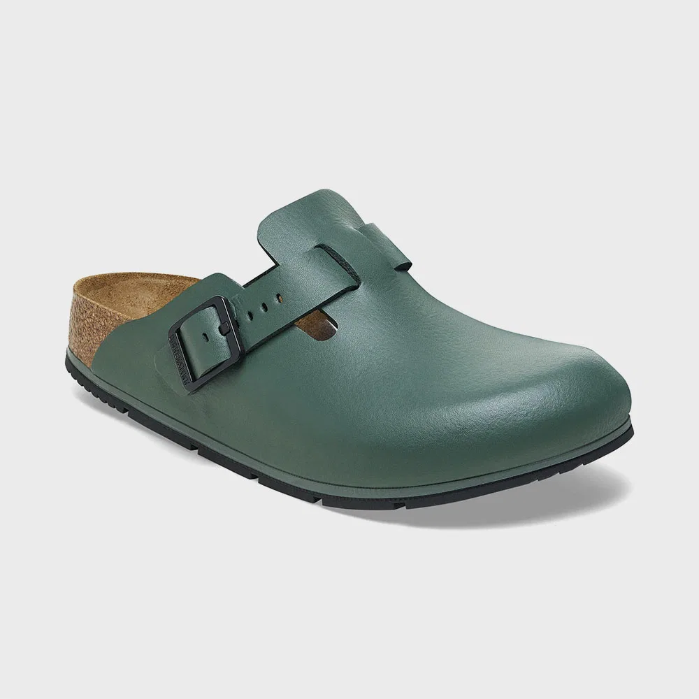 Мужские кожаные сабо Boston Pro Regular цвета тимьяна от Birkenstock