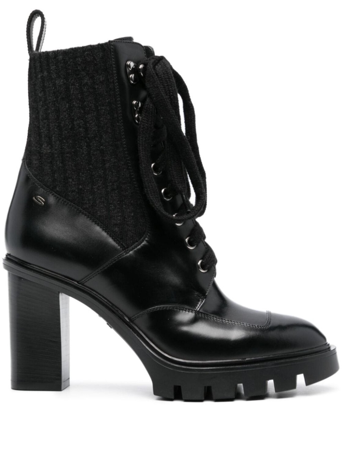 

Santoni ботильоны на шнуровке, черный