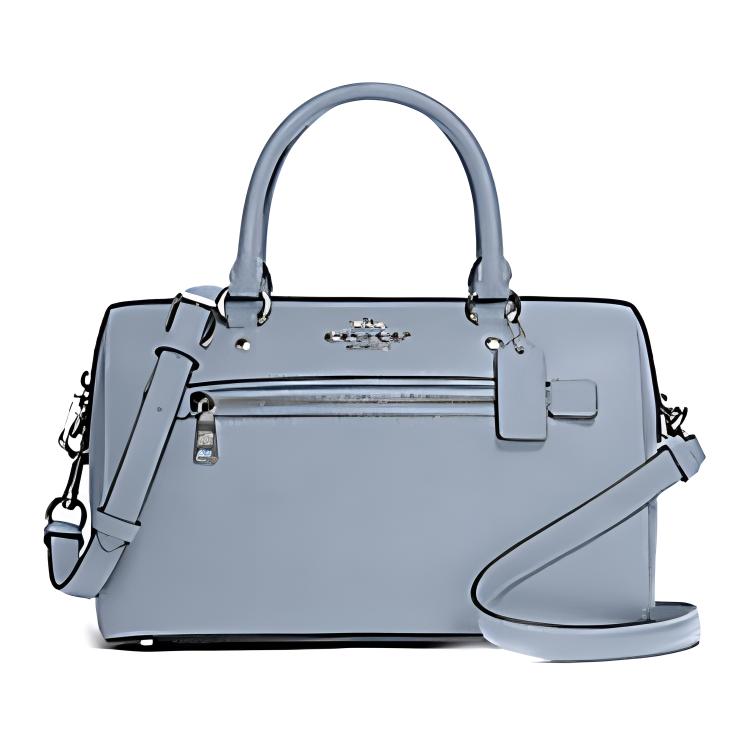 

Сумка Rowan Leather Boston от COACH, женская, через плечо, кроссбоди, цвет дымчато-голубой/мордан