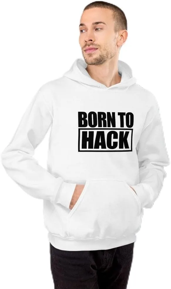 generic Толстовка с капюшоном Born to hack (черный текст)