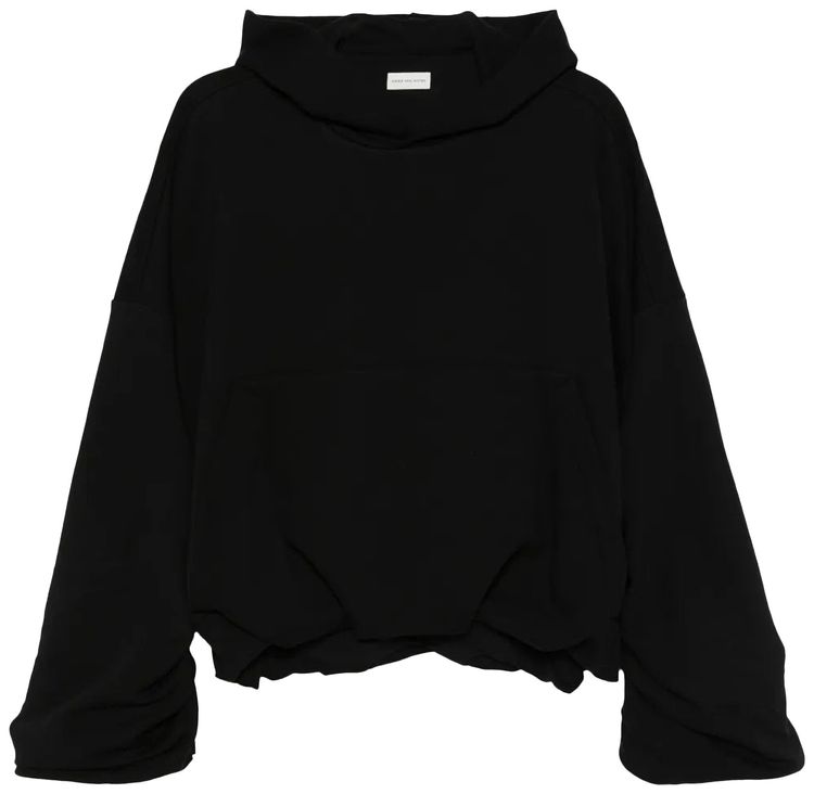 

Худи Dries Van Noten Draped Hoodie 'Black', черный