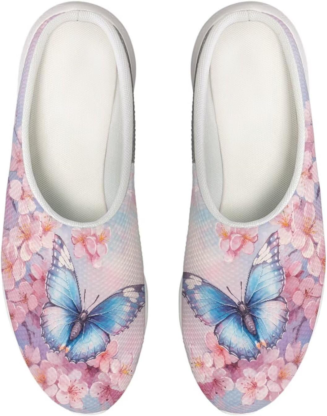 

Садовые сабо Forchrinse Colorful Butterfly унисекс для взрослых, для мужчин и женщин, тапочки-мюли для прогулок, удобные тапочки, пляжные сандалии, легкие, вишневый