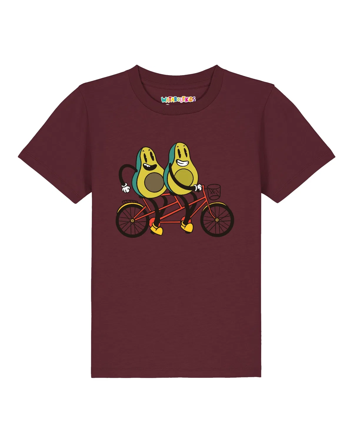Футболка 'Avocado Fahrrad' Watabout.Kids, Bordeaux