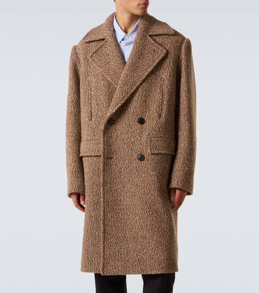 Двубортное пальто из смесовой шерсти Dries Van Noten, Tan — фото 3