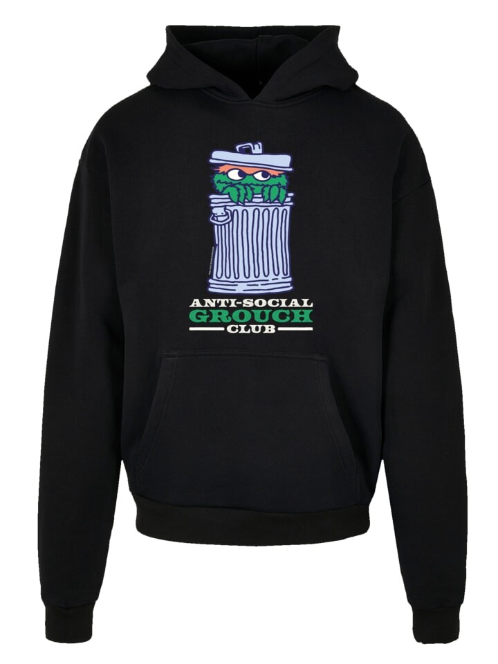 

Пуловер F4NT4STIC Ultra Heavy Hoodie Sesamstraße Anti Social Grouch Club, черный